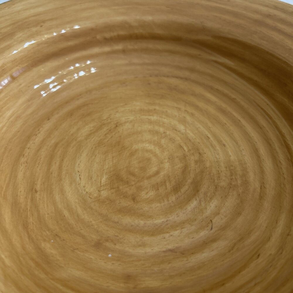 Tabletops Unlimited RUSTICO Bowl Hand Painted Collection Mustard Color 10” - Picture 2 of 10
